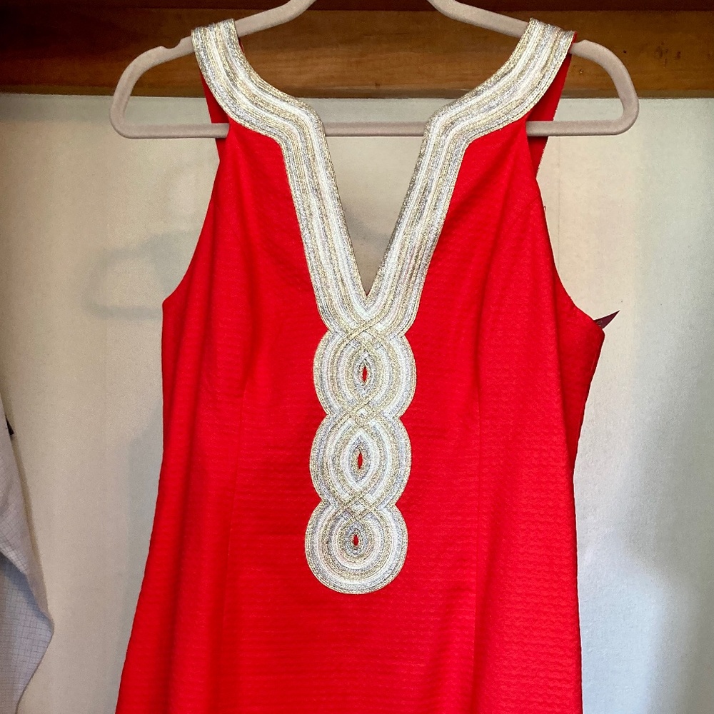 Lilly Pulitzer Valli shift dress Ruby Red, Size 10